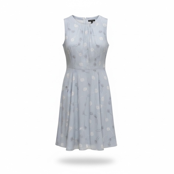 Banana Republic Factory Light Blue Floral Dress - 14 - Picture 1 of 2